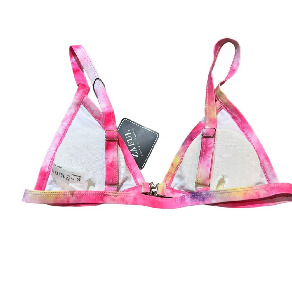 Women's ZAFUL Front Closure Tie Dye Bikini Top Size‎ Medium - Picture 4 of 5